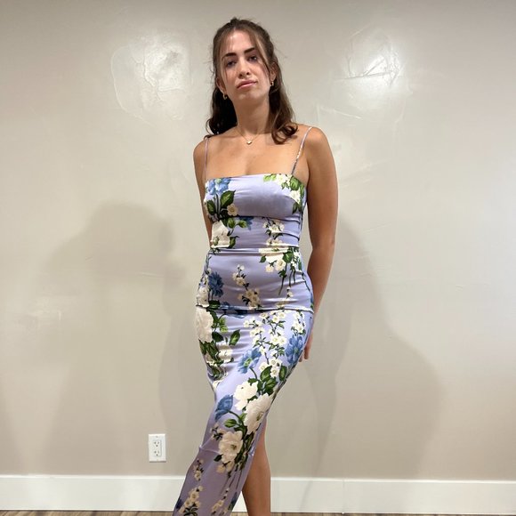 Reformation Frankie Silk Dress | Garden Soiree 🕸Silk🕸 🎉SALE🎀 NEW - Picture 2 of 16